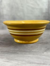 Vintage Banded Yellow Ware Bowl 1890-1910