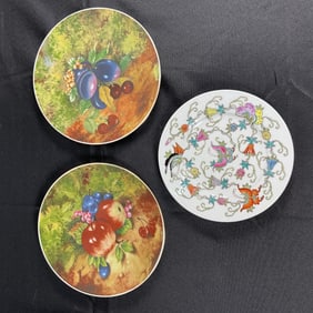 3 Assorted plates, Vintage Chinese & Limoges