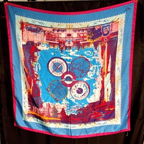 Italian Designer Bentley Motors Silk Scarf