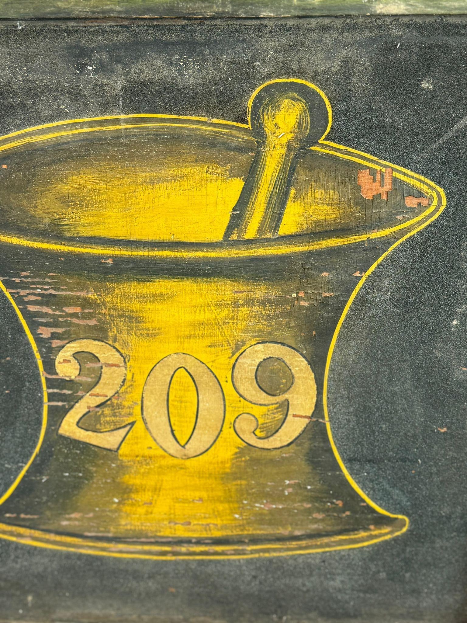 209 Mid 19th Century Pharmacy Sign (1 of 2)