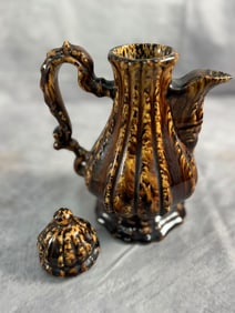 Yellow Ware with Rockingham Glaze Pitcher