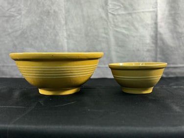 2 Yellowware bowls