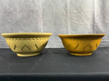 2 Yellow Ware bowls