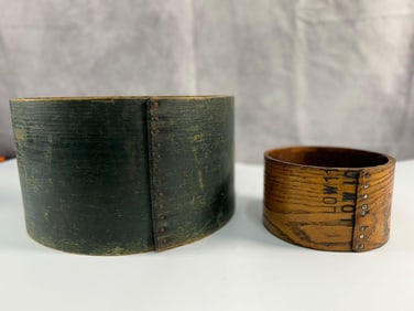 2 Antique Wooden Measuring Containers
