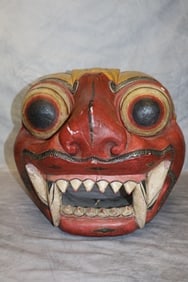 Hand carved and painted Balinese mask