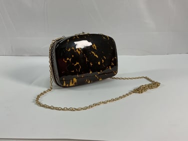 Hardsided Tortoise Crossbody Purse