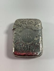 Joseph Willmore Antique Sterling Silver Vesta Case (match safe)