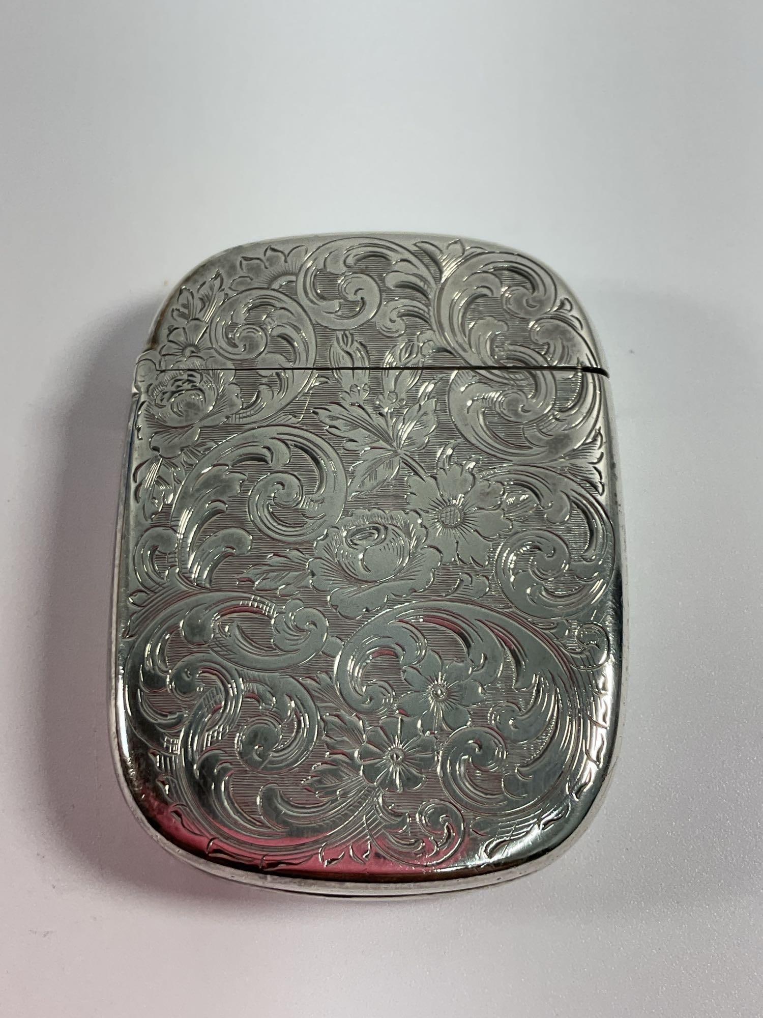 19th C. Antique Sterling Silver Vesta Case (Match Safe) (1 of 3)