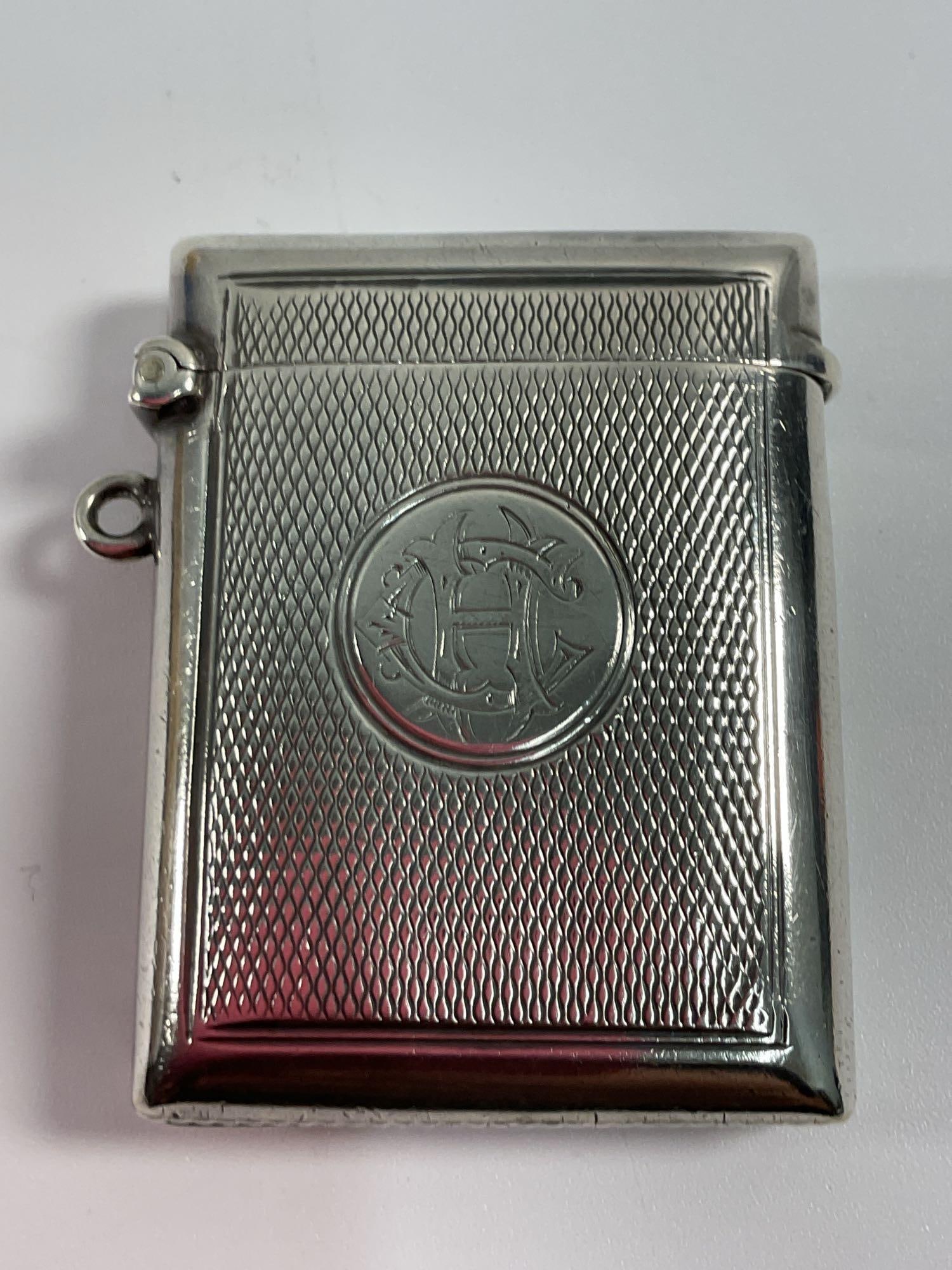 HCF Antique Sterling Silver Vesta Case (match safe) (1 of 3)