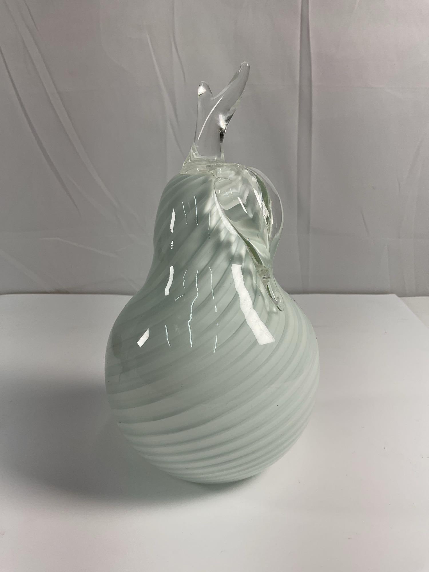 Murano Swirled Glass Pear - (1 of 3)