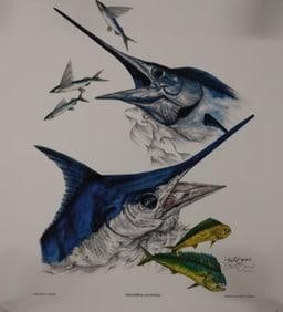 "Thunder and Lighting" by Steve T. Goione print: "Thunder and Lighting" by Steve T. Goione print, 10/300 pencil signed