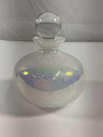 Murano Style Iridescent Art Glass Perfume Bottle
