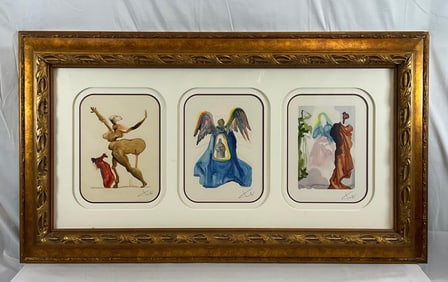 Salvador Dali Divine Comedy Trio Hand signed