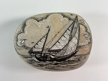 Hand Painted Rock - Justine R Schachter