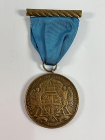Masonic Medal warded to "W. Louis Levy" in 1912