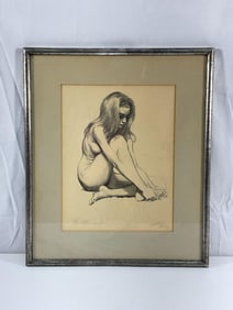 Nude Woman Etching Sheldon "Shelly" Fink