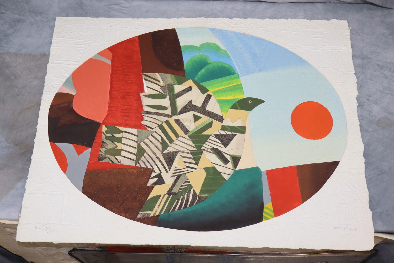 Max Papart (French, 1911-1994) Mixed Media (1 of 4)