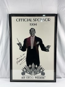 "Art Deco Weekend" 1994 Official Sponsor Poster - Signed Cab Calloway