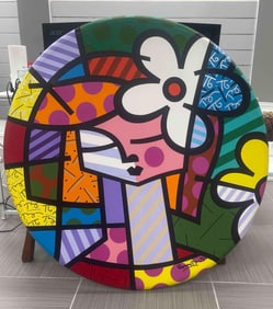 "Nastacia" by Romero Britto (Brazil, B.1963) Acrylic on Canvas
