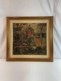 "Cestvenu" by Abraham Manievich (1881-1942) Oil on Board