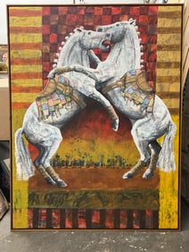 "Serie El Rilinchon" by Yovanny Saracual(Venezual, b.1968) Acrylic on Canvas