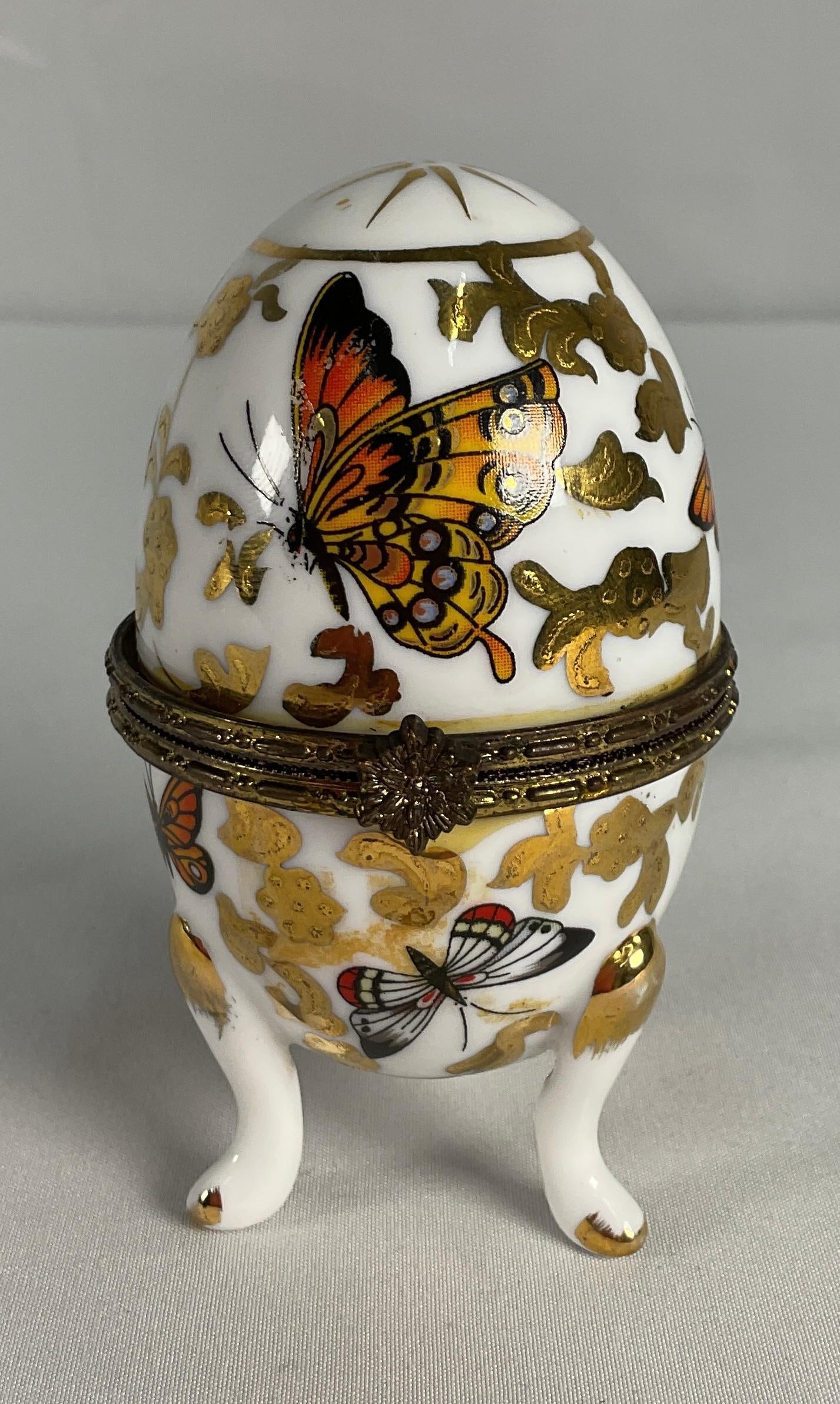 Decorative Egg Box, Faberge Style - Butterfly (1 of 3)