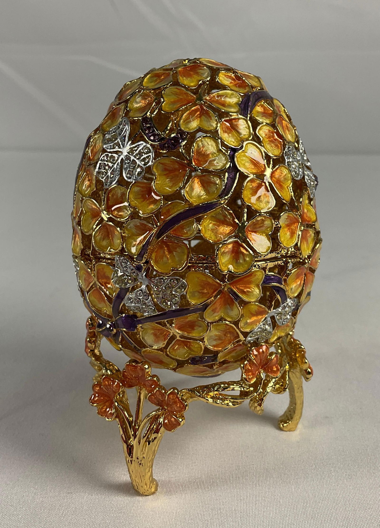 Decorative Egg, Faberge Style - Flowers (1 of 3)