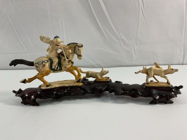 Chinese Bone Carving - The Hunter