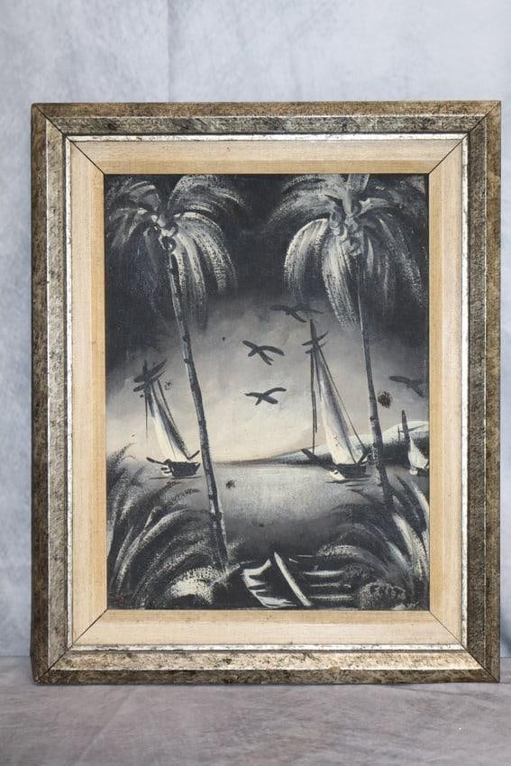 Caribbean Art Oil Painting signed Fritz (1 of 4)
