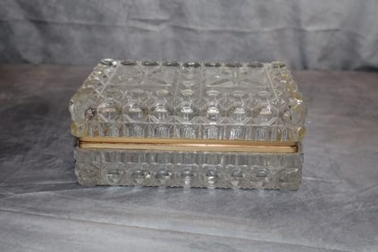 Hand Cut Crystal Jewelry box
