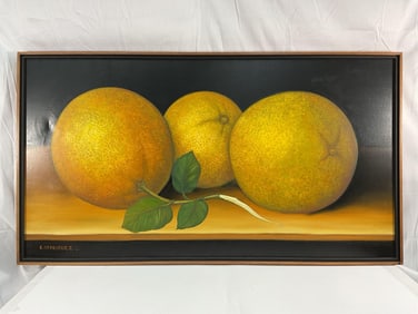 Still Life Realism – Three Large Citrus Fruits by Geraldo Rodríguez