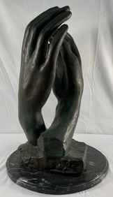 "The Cathedral" by Rodin (after) Bronze Sculpture