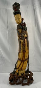 Oriental Bone Guanyin Carving