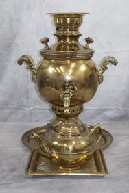 Vintage Persian Brass Samovar Tea set