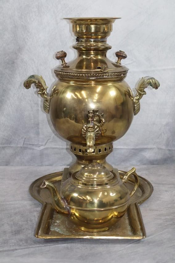 Vintage Persian Brass Samovar Tea set (1 of 6)