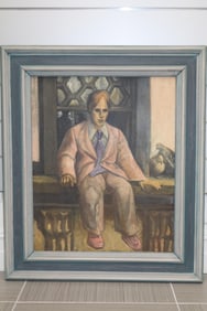 "Janela Transparente" Mario Gruber (Brazil, 1927-2011) Oil on Canvas