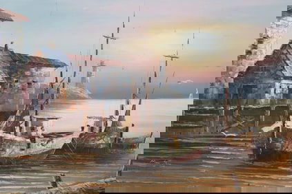 "Golden hour" signed Max Savy