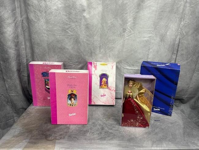 5 Limited Edition Barbies: Unique opportunity to acquire a variety of collectible Barbie Dolls