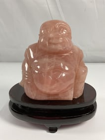Rose Quartz Laughing Buddha