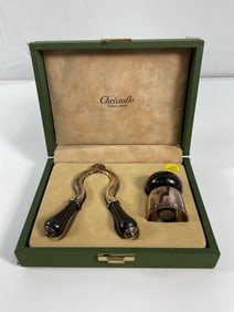 Christofle Silverplate & Ebony Champagne Saber Set
