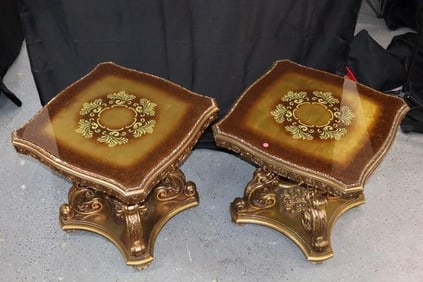 Vintage Style 2 Piece End Table Set