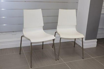 Pair of Marco Maran for Knoll - Gigi Chair White