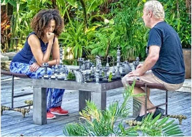 Victor Delfin(Peruvian, B.1927) King among Kings Monumental Chess set