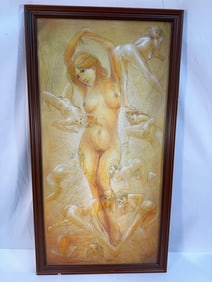 Ethereal Nude Composition by Gabriel Arteaga (Ecuador) Oil on Canvas