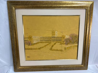 Architectural Landscape by Esperanza Gil(Paraguay, b.1939) Oil on Canvas