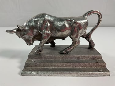 Charging Bull Metal Sculpture
