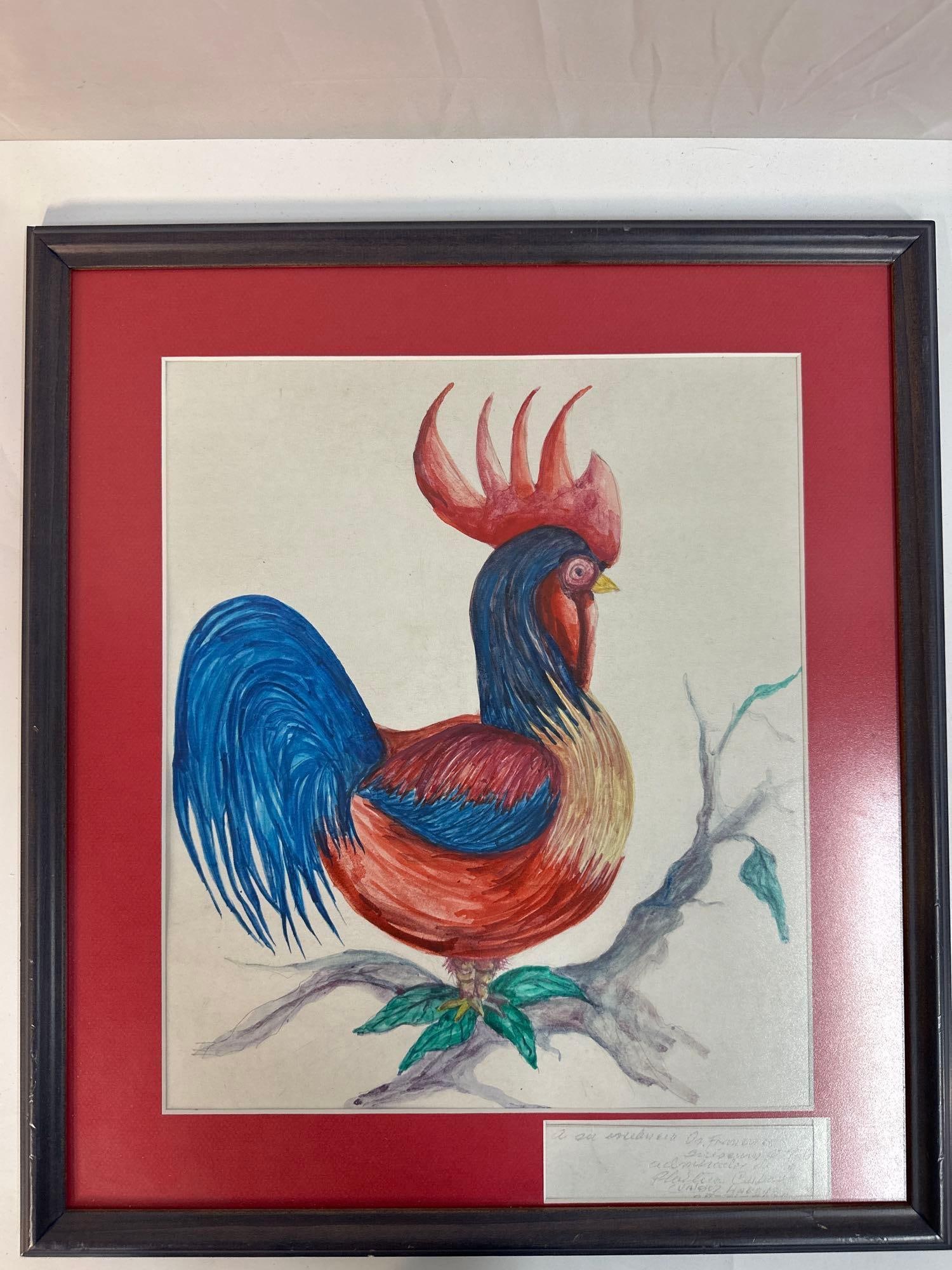 "Colorful Rooster" by Valdez Godinez(Cuban) Watercolor (1 of 8)