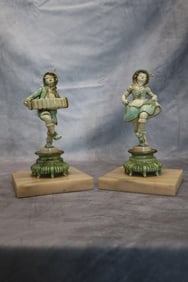 Dav Art German Made Cast Iron Duet Figurines