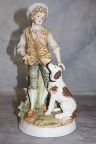 Ethan Allen Porcelain Figurine – Boy with Dog