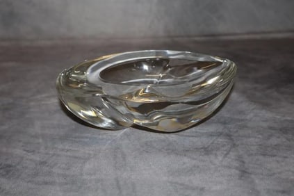 Signed Crystal Ashtray – Murano or Mid-Century Modern